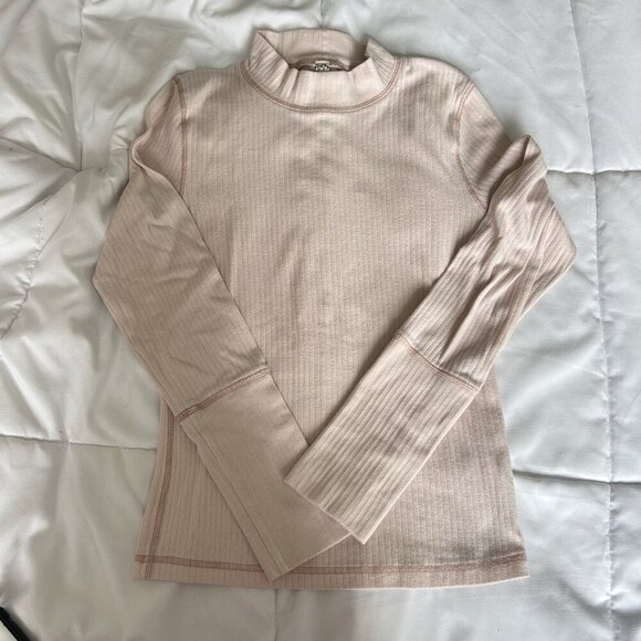 Intimately Free People Womens Medium M Light Pink Long Sleeve Layering Top Y2K - Picture 1 of 8